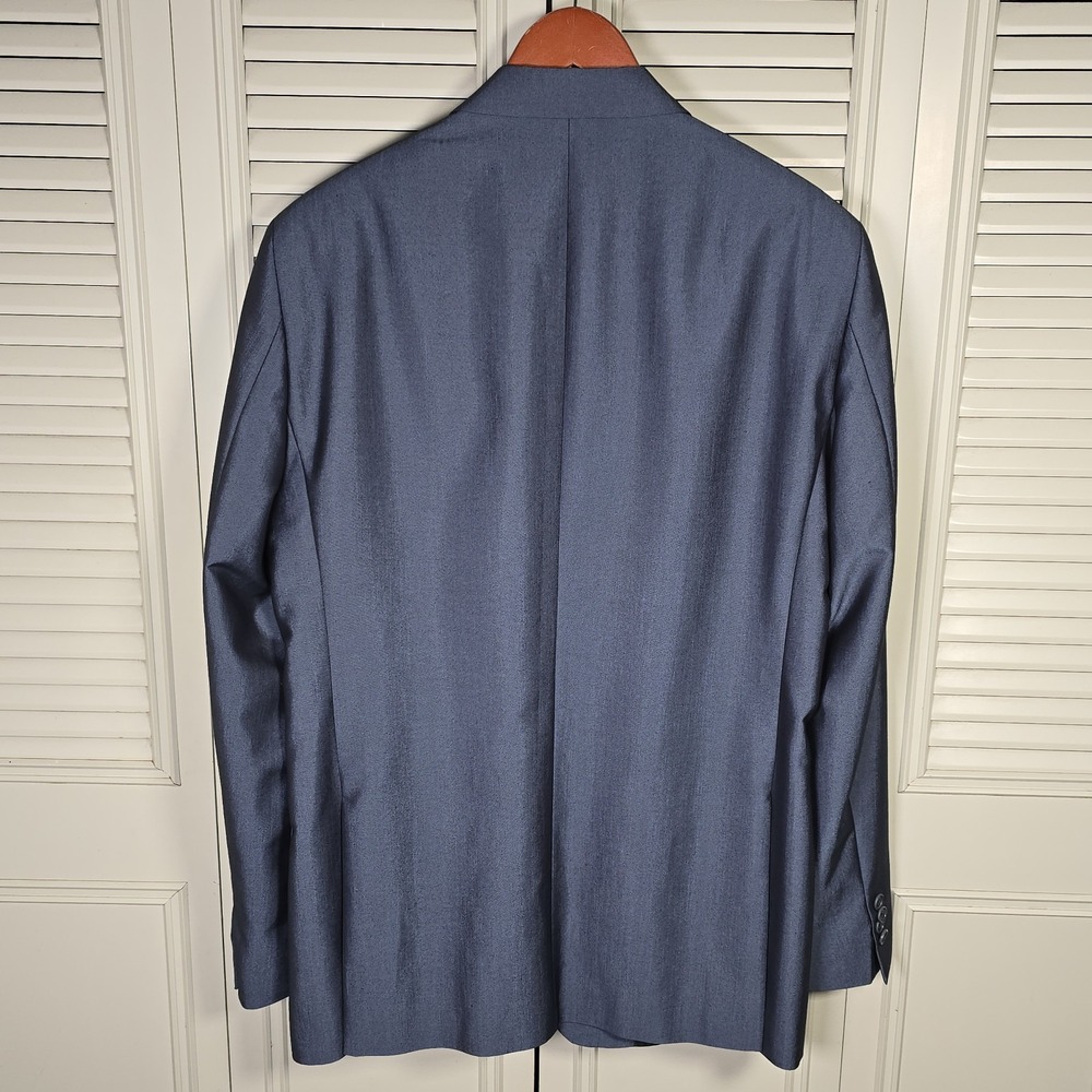 John Varvatos USA Blazer Sport coat Men 42L Navy Blue Canada Made‎ Rayon Blend - Picture 2 of 10